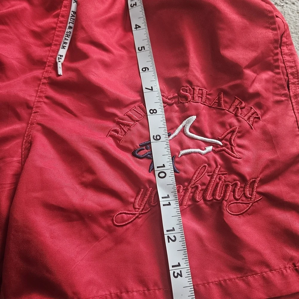 Paul & Shark Red Yachting Swim Trunks with Mesh Lining